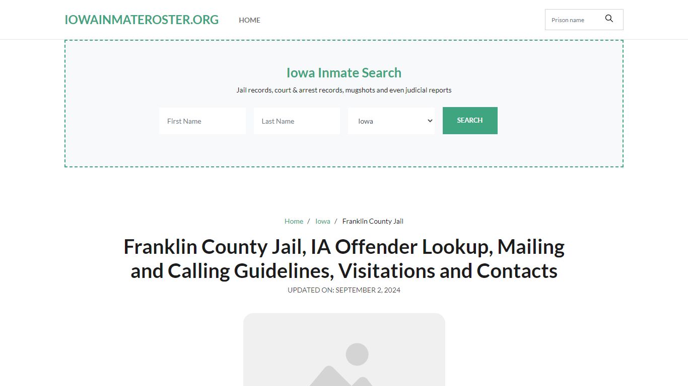 Franklin County Jail, IA: Inmate Search Options, Visitations, Contacts